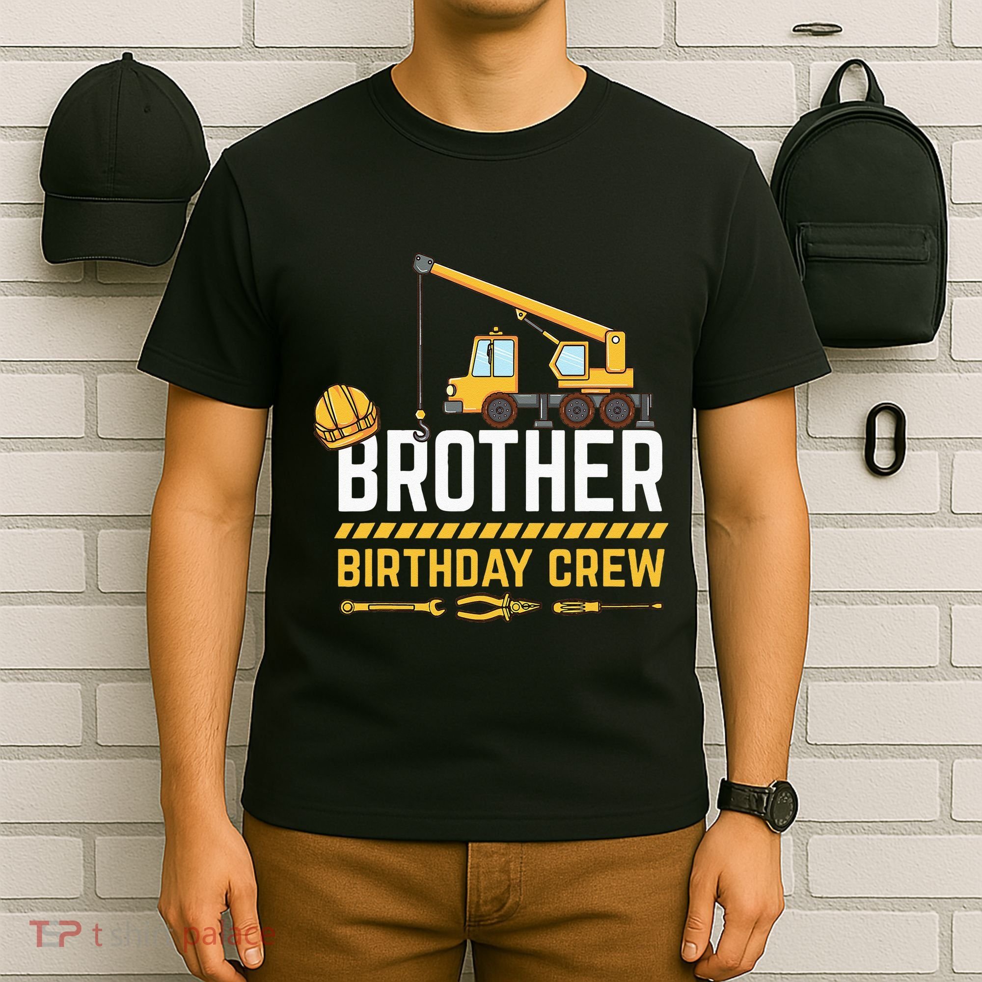 Brother Birthday Crew Construction Birthday T-Shirt