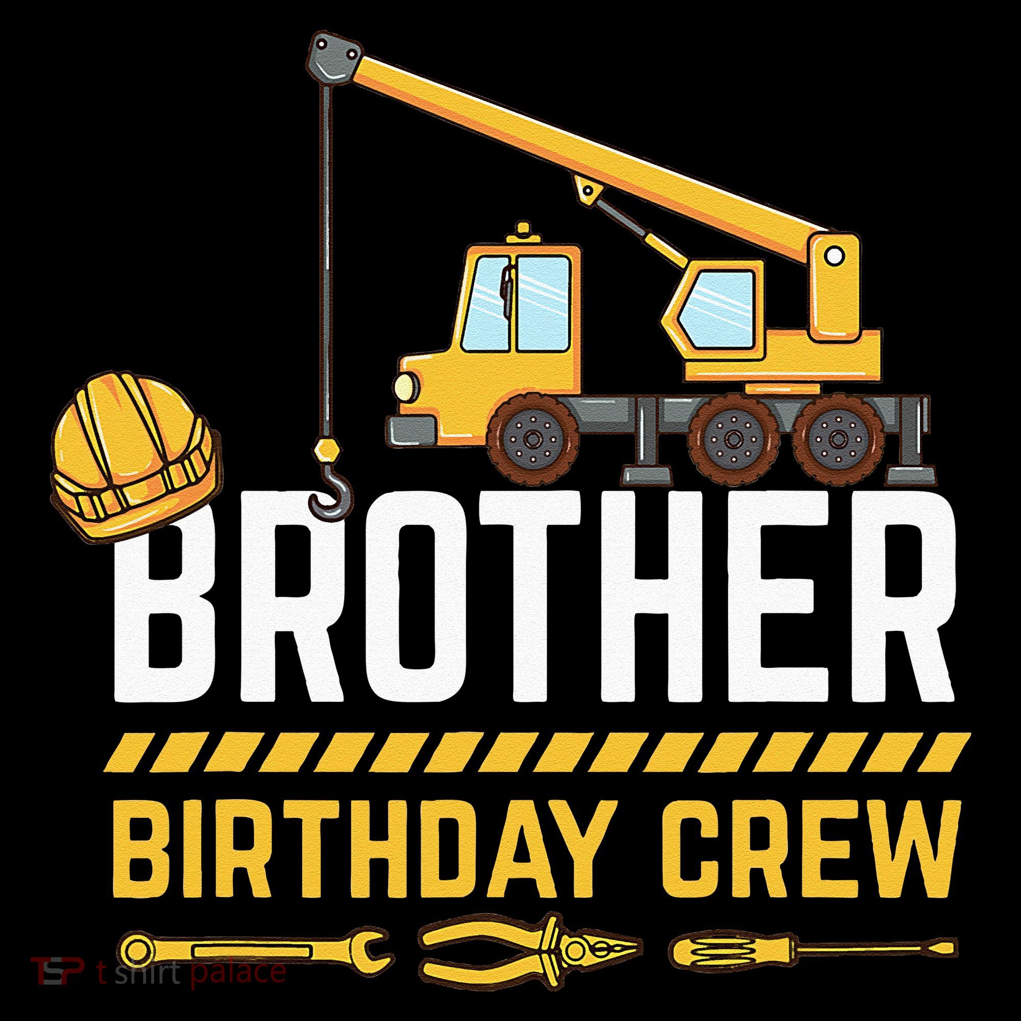 Brother Birthday Crew Construction Birthday Youth Performance Sprint T-Shirt