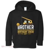 Brother Birthday Crew Construction Birthday Toddler Hoodie thumb 0
