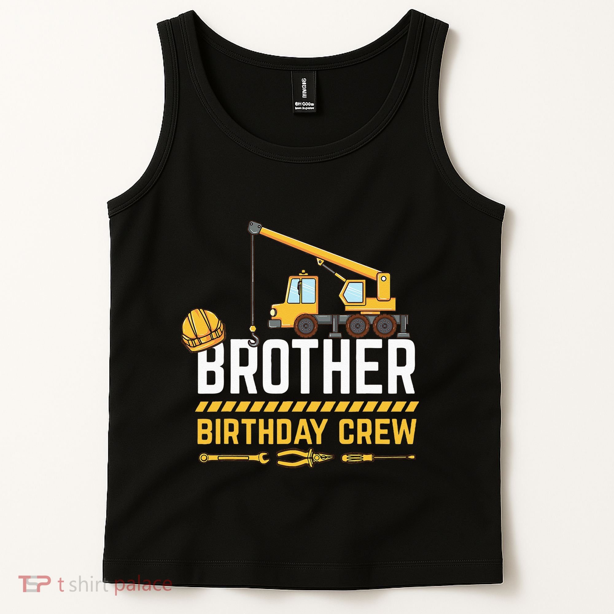 Brother Birthday Crew Construction Birthday Tank Top