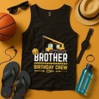 Brother Birthday Crew Construction Birthday Tank Top thumb 4