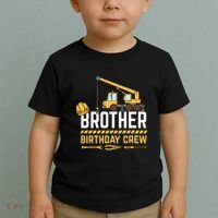 Brother Birthday Crew Construction Birthday Toddler T-Shirt thumb 2