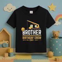 Brother Birthday Crew Construction Birthday Toddler T-Shirt thumb 3