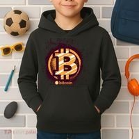 Bitcoin BTC Crypto Cryptocurrency Trader Kids Hoodie thumb 2
