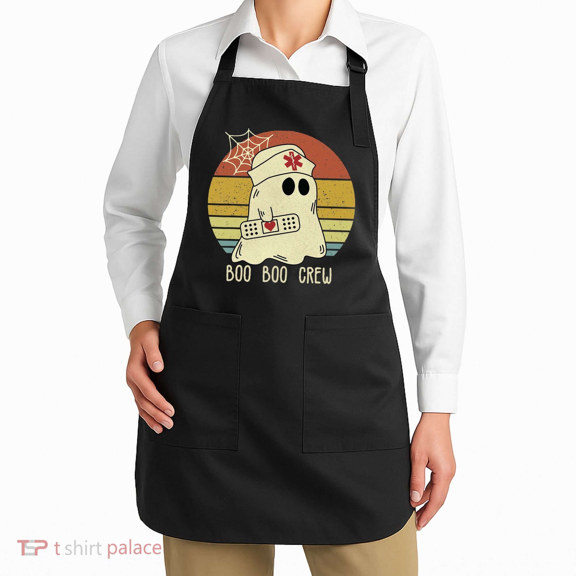 Boo Boo Crew Nurse Halloween Nurse For Women Apron