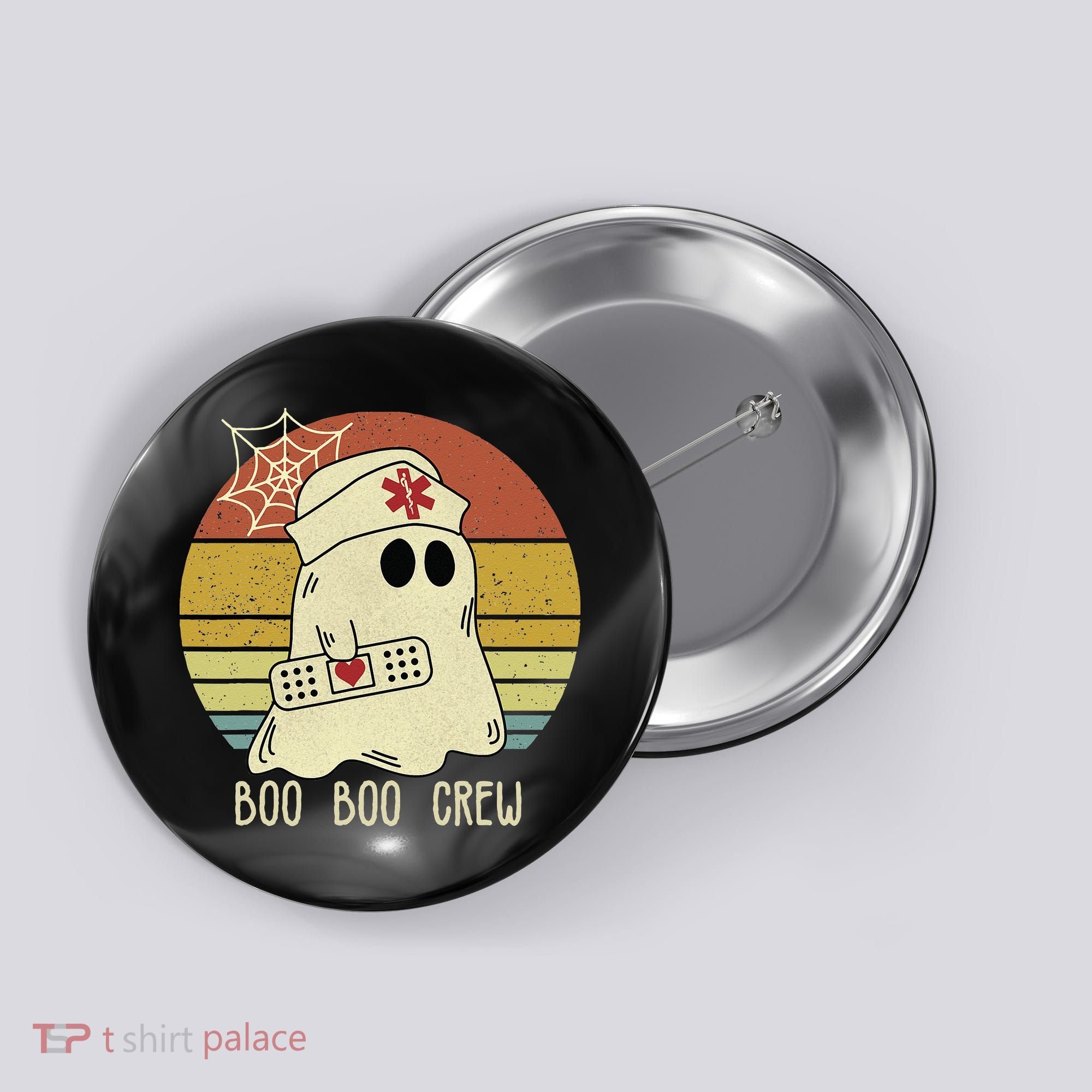 Boo Boo Crew Nurse Halloween Nurse For Women Button