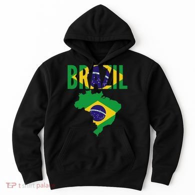 Brazilian Brazil Country Map Flag Hoodie