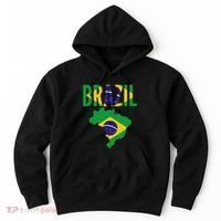 Brazilian Brazil Country Map Flag Hoodie thumb 0