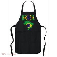 Brazilian Brazil Country Map Flag Apron thumb 0