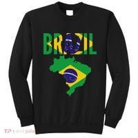Brazilian Brazil Country Map Flag Sweatshirt thumb 0