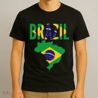 Brazilian Brazil Country Map Flag T-Shirt thumb 3