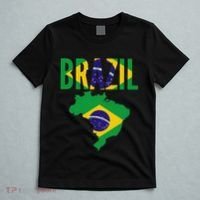 Brazilian Brazil Country Map Flag T-Shirt thumb 5