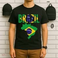Brazilian Brazil Country Map Flag T-Shirt thumb 6