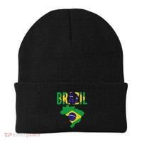 Brazilian Brazil Country Map Flag Beanie thumb 0