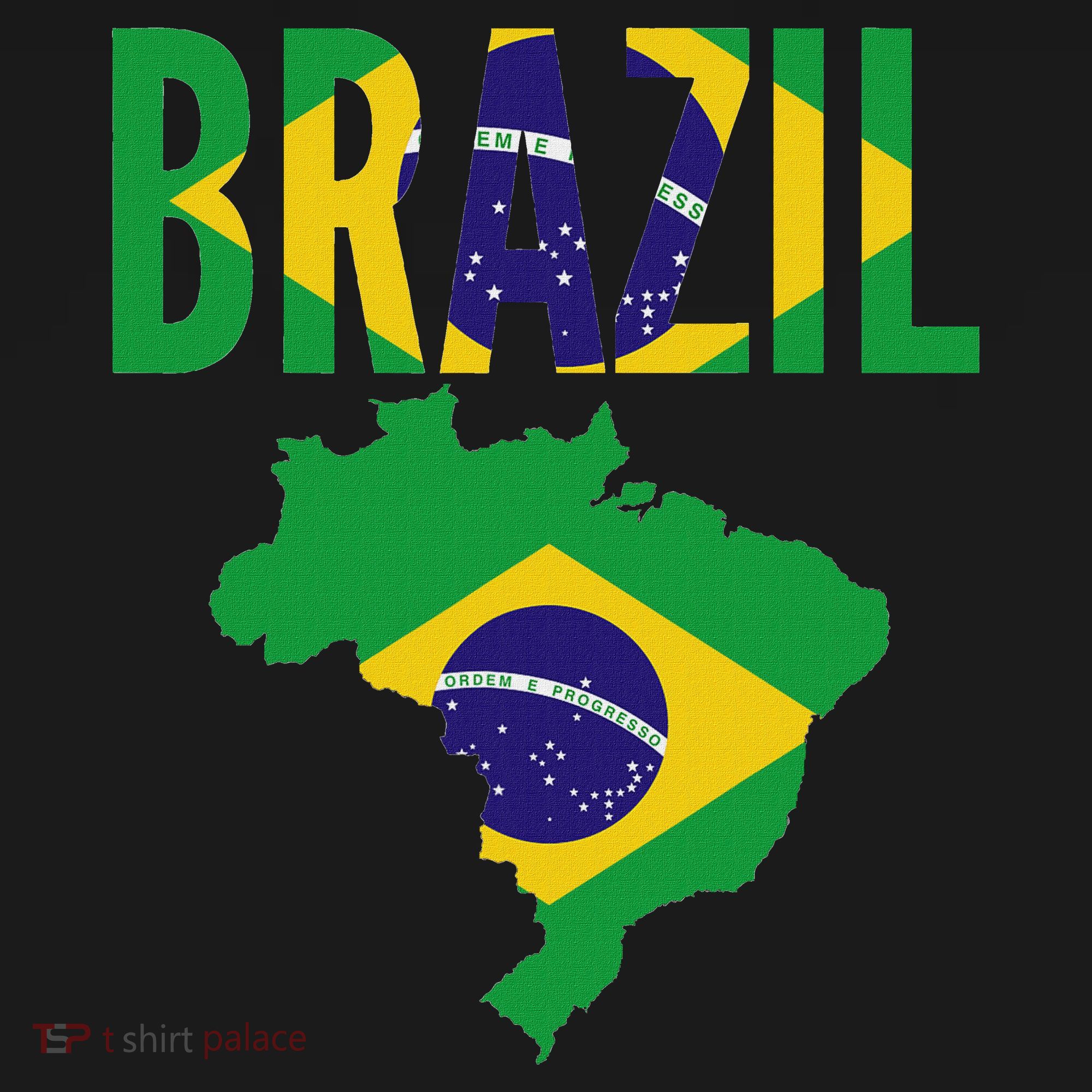 Brazilian Brazil Country Map Flag Coaster