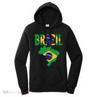 Brazilian Brazil Country Map Flag Women's Hoodie thumb 0