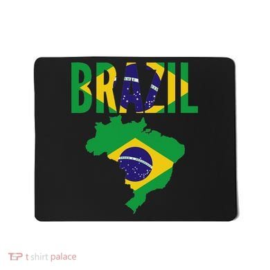 Brazilian Brazil Country Map Flag Mousepad