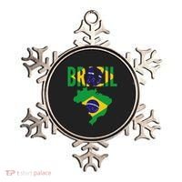 Brazilian Brazil Country Map Flag Ornament thumb 0
