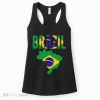Brazilian Brazil Country Map Flag Women's Tank Top thumb 0