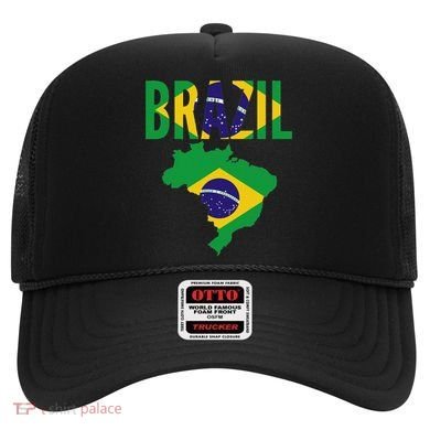 Brazilian Brazil Country Map Flag Hat