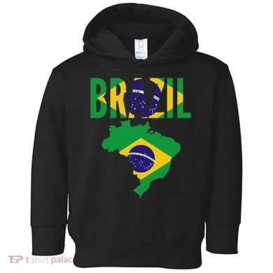 Brazilian Brazil Country Map Flag Toddler Hoodie