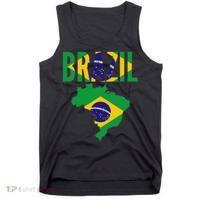 Brazilian Brazil Country Map Flag Tank Top
