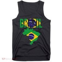 Brazilian Brazil Country Map Flag Tank Top thumb 0