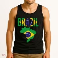 Brazilian Brazil Country Map Flag Tank Top thumb 3