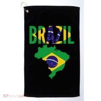 Brazilian Brazil Country Map Flag Golf Towel thumb 0