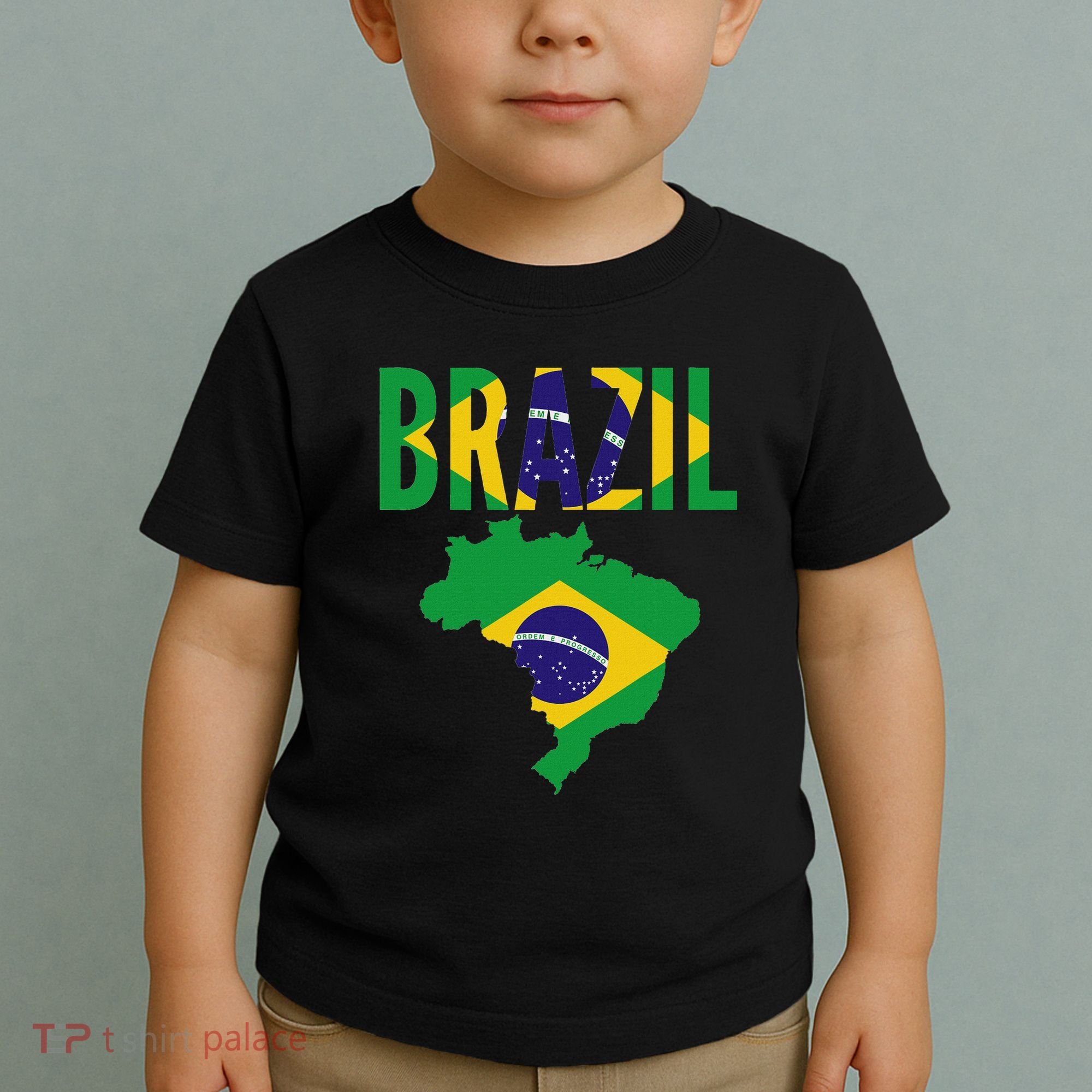 Brazilian Brazil Country Map Flag Toddler T-Shirt