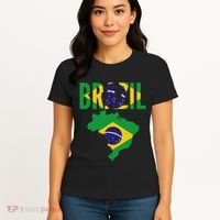 Brazilian Brazil Country Map Flag Women's T-Shirt thumb 4