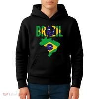 Brazilian Brazil Country Map Flag Kids Hoodie thumb 4