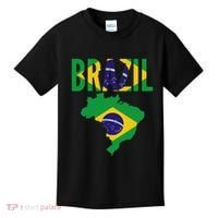 Brazilian Brazil Country Map Flag Kids T-Shirt thumb 0
