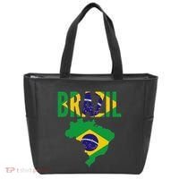 Brazilian Brazil Country Map Flag Tote Bag thumb 0