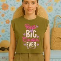 Best Big Cousin Ever For And Garment-Dyed Women's Muscle Tee thumb 4