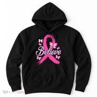 Believe Breast Cancer Awareness Month Breast Cancer Hoodie thumb 0
