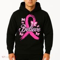 Believe Breast Cancer Awareness Month Breast Cancer Hoodie thumb 2