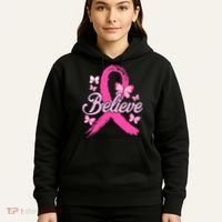 Believe Breast Cancer Awareness Month Breast Cancer Hoodie thumb 5