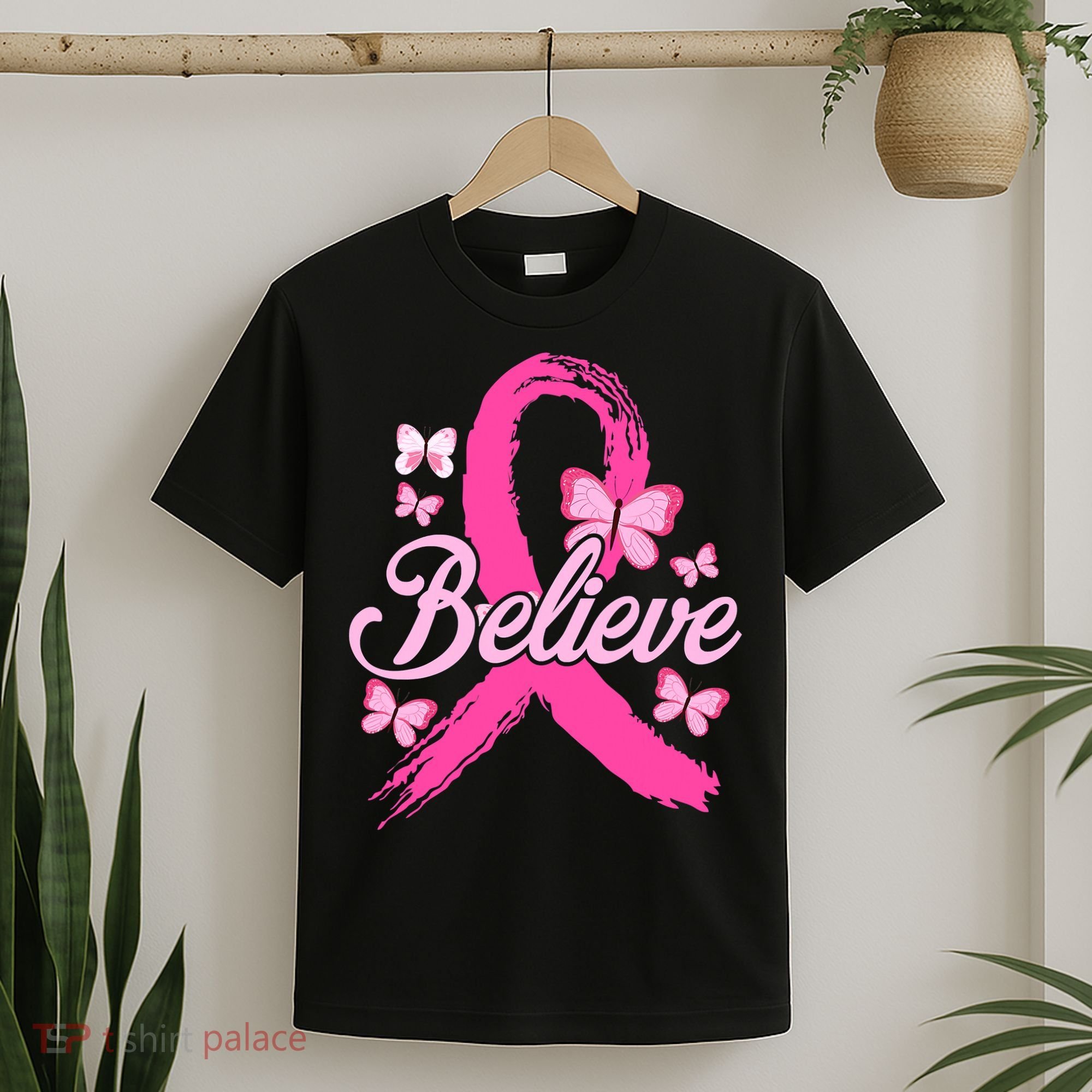 Believe Breast Cancer Awareness Month Breast Cancer T-Shirt