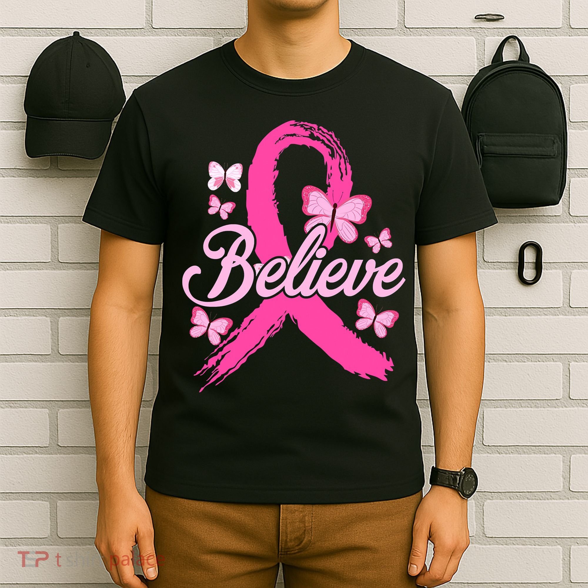 Believe Breast Cancer Awareness Month Breast Cancer T-Shirt
