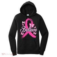 Believe Breast Cancer Awareness Month Breast Cancer Women's Hoodie thumb 0
