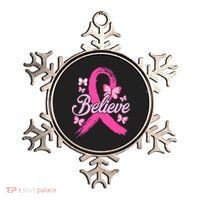 Believe Breast Cancer Awareness Month Breast Cancer Ornament thumb 0