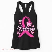 Believe Breast Cancer Awareness Month Breast Cancer Women's Tank Top thumb 0