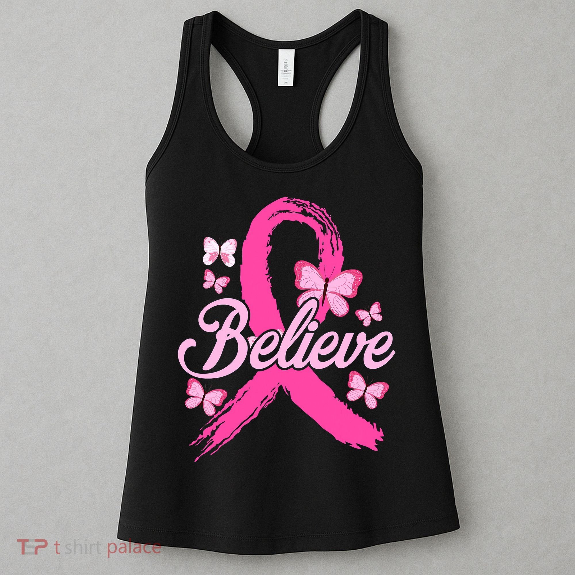 Believe Breast Cancer Awareness Month Breast Cancer Women's Tank Top