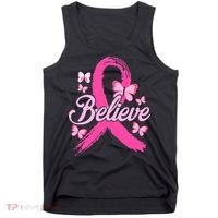 Believe Breast Cancer Awareness Month Breast Cancer Tank Top thumb 0