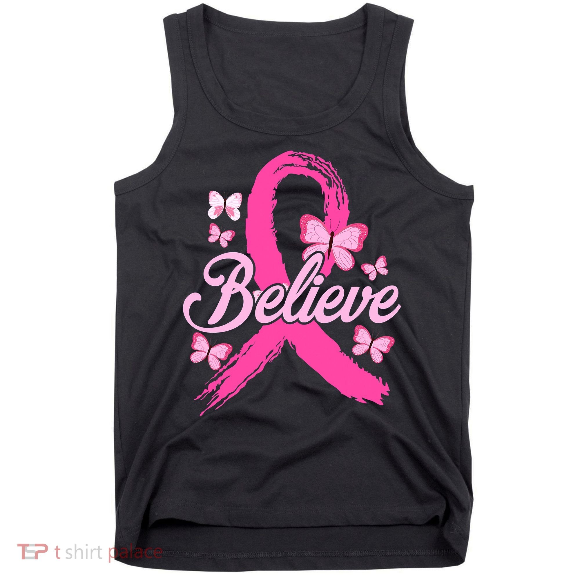 Believe Breast Cancer Awareness Month Breast Cancer Tank Top