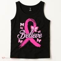 Believe Breast Cancer Awareness Month Breast Cancer Tank Top thumb 2