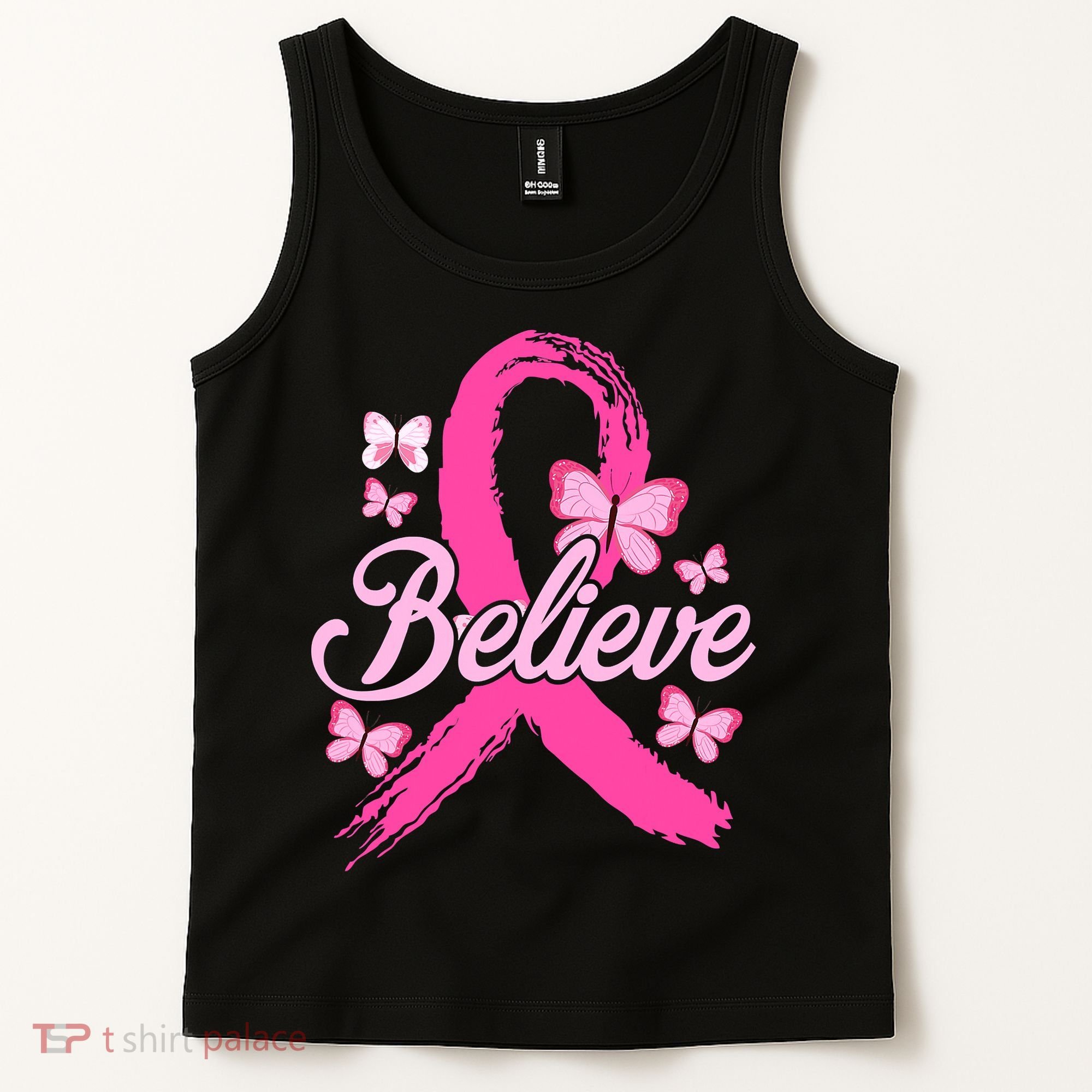 Believe Breast Cancer Awareness Month Breast Cancer Tank Top