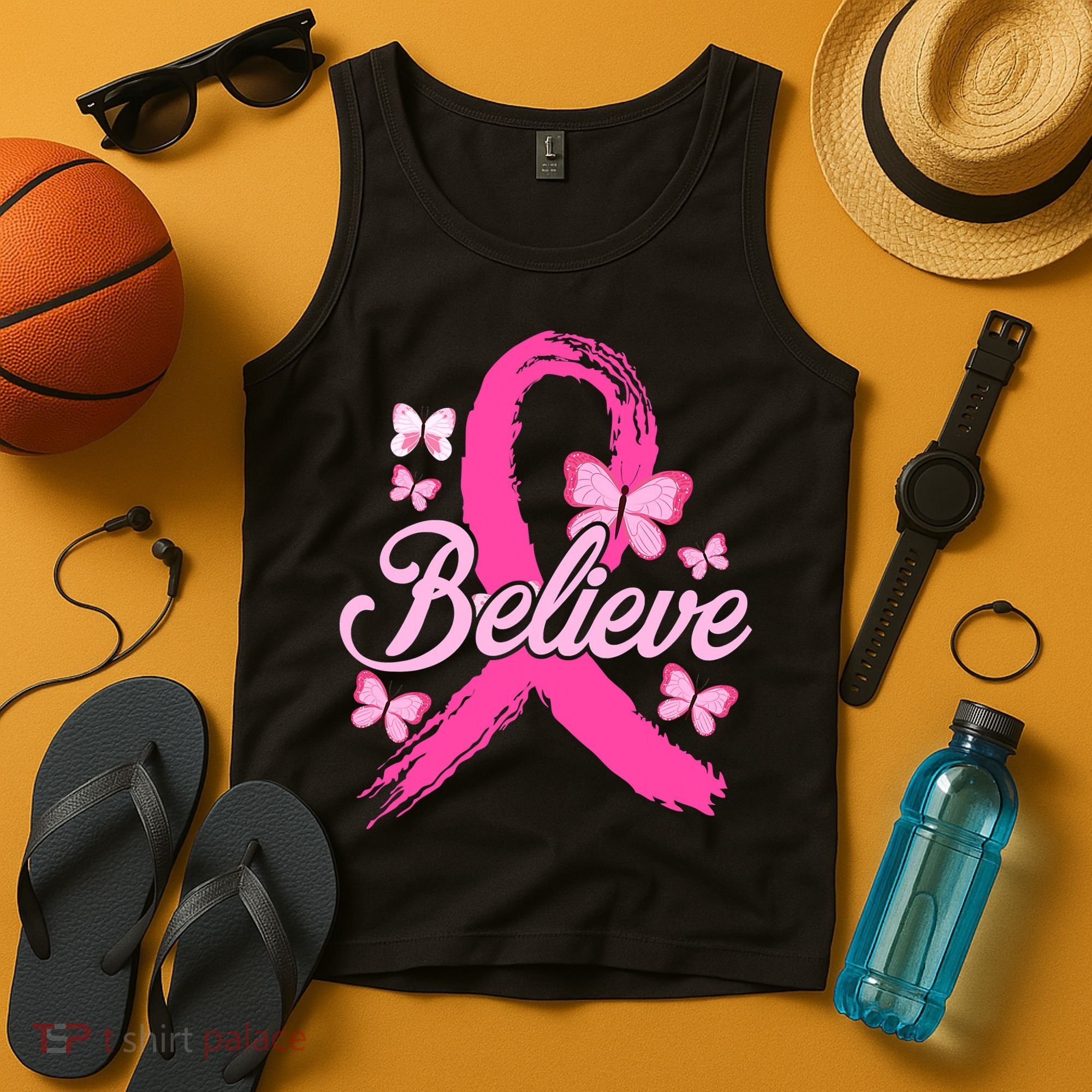 Believe Breast Cancer Awareness Month Breast Cancer Tank Top