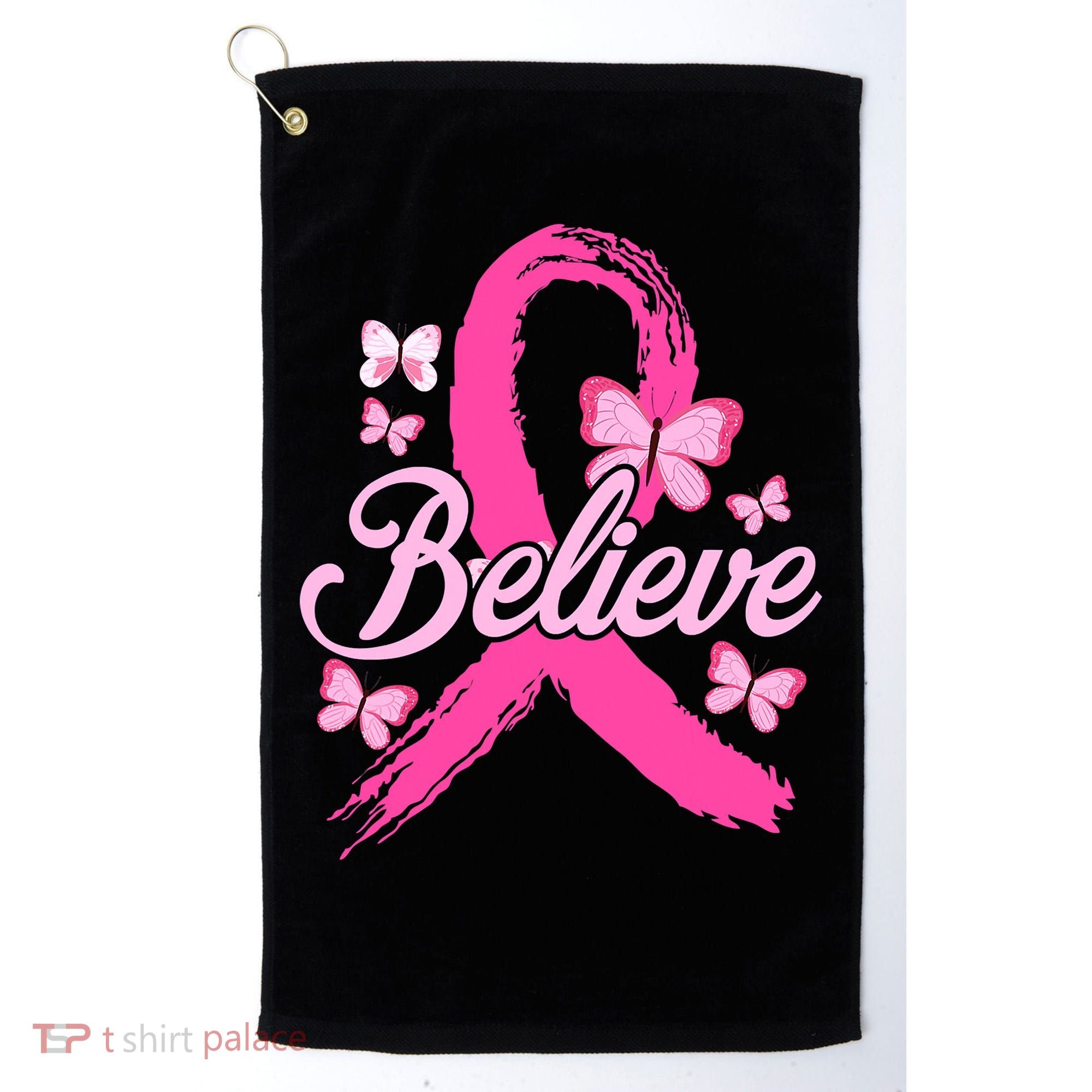 Believe Breast Cancer Awareness Month Breast Cancer Golf Towel